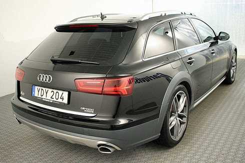 Svart Audi A6 Allroad Quattro stulen i Moholm sydost om Mariestad